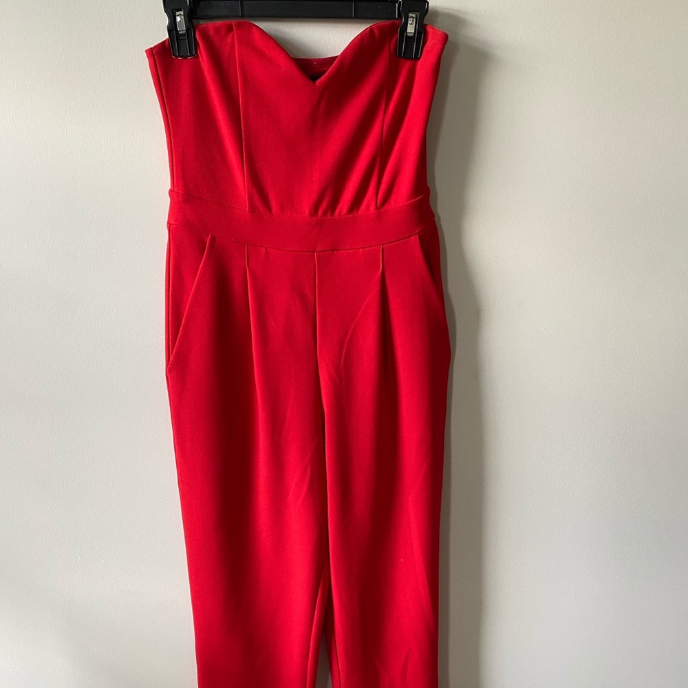 EXPRESS red strapless jumper